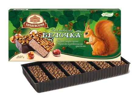 Cake "Squirrel" waffle with nuts 250 gr.