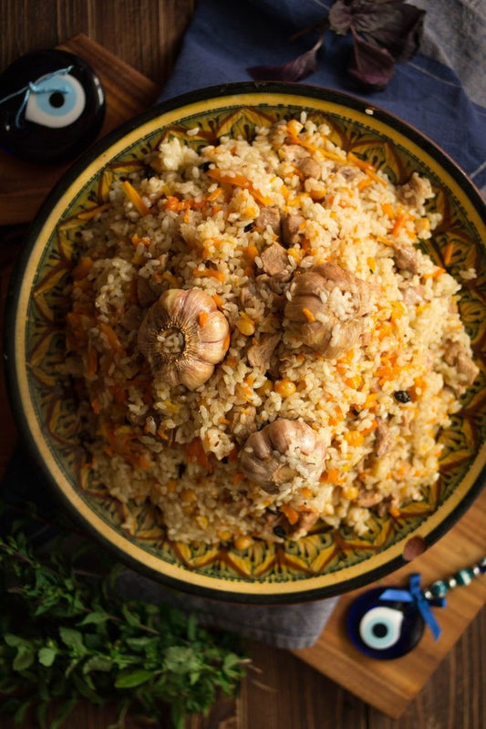 Uzbek pilaf with beef. 1 kg.