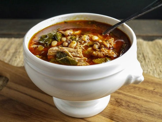 Bean soup with pork ribs. 1l.