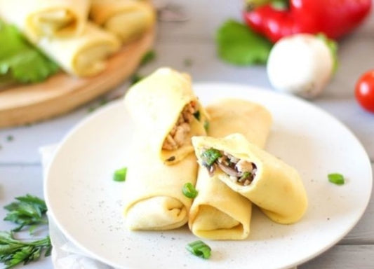 Pancakes julienne (chicken, mushrooms, cheese) 1 pc. (frozen semi-finished product)