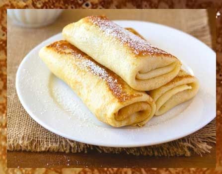 Pancakes strudel with apples. 1 pc. (Frozen semi-finished product)