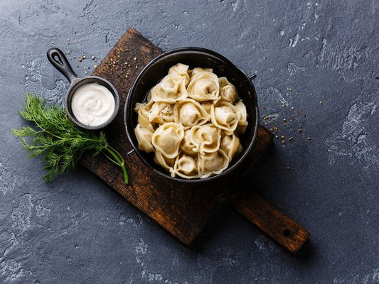 Hand-made dumplings 1 kg (frozen semi-finished product) pork + beef / Pelmeni (porc + boeuf)