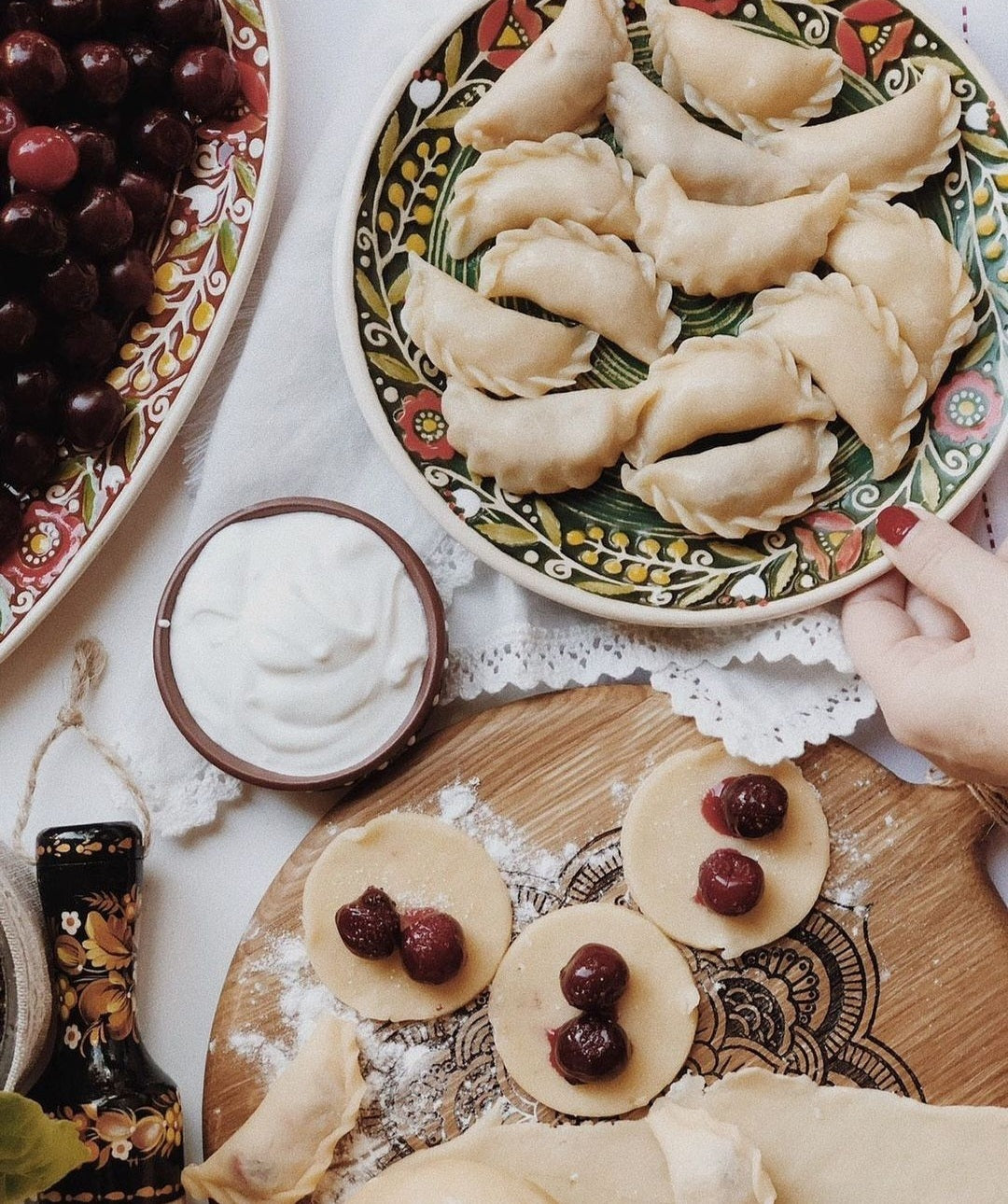 Dumplings with cherries 1 kg (frozen, semi-finished product)